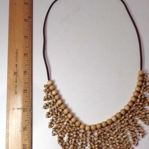 Elegant Brown Beaded Necklace &Earrings Set